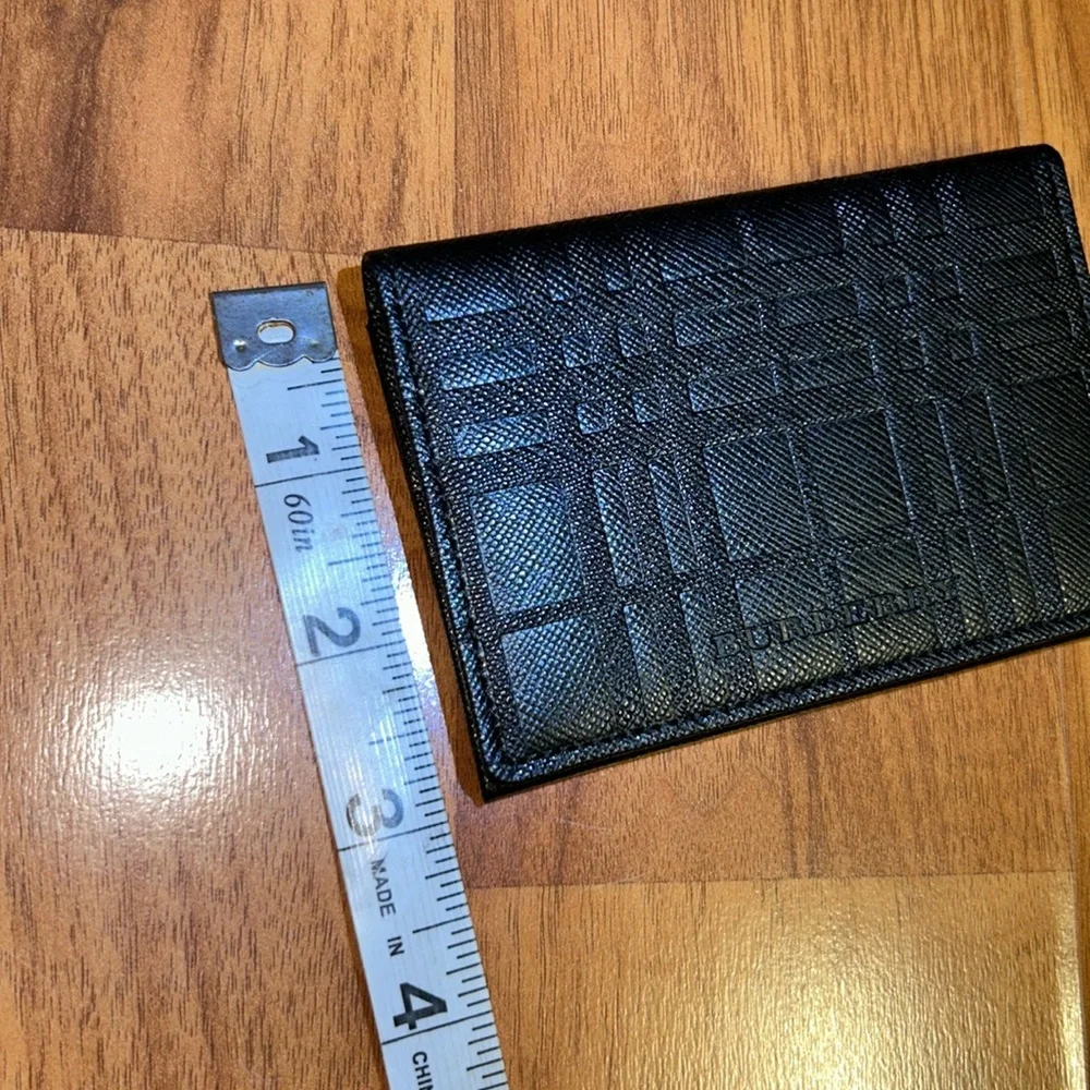 NWOT Authentic Burberry Embossed Leather Card / ID Holder